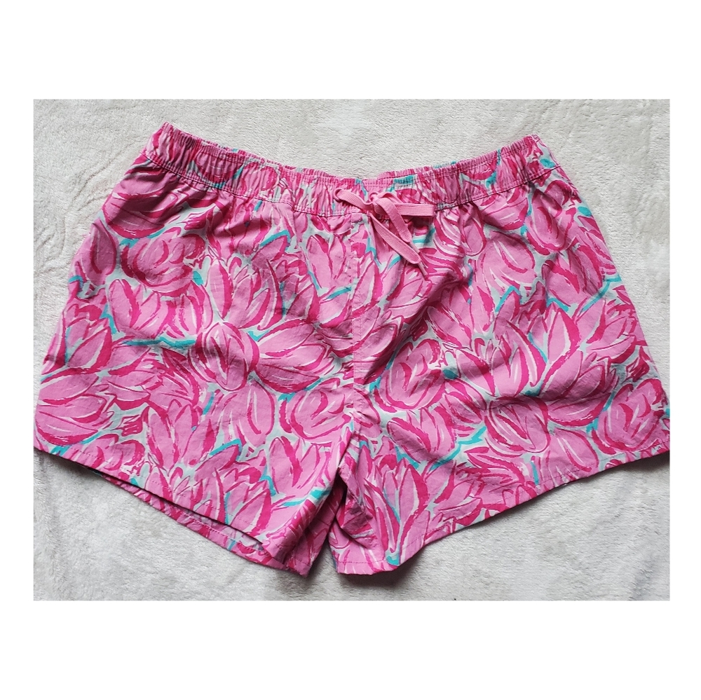 Lauren James water shorts pink floral print size Large - Picture 1 of 8